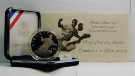 1997 S Jackie Robinson 50th Anniversary Commemorative Proof Silver