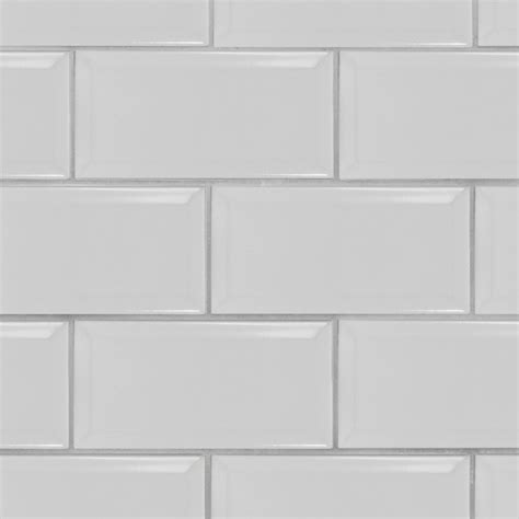 Crackle 4x8 White Subway Tile Beveled Contemporary Wall And Floor