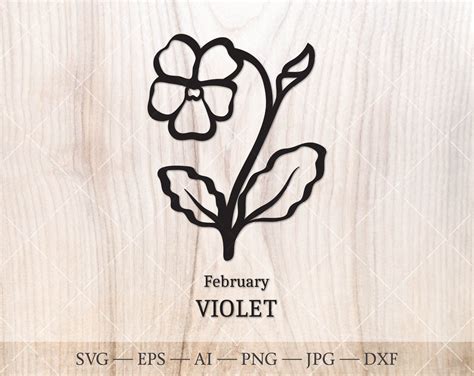 Flower Outline, Flower Stencil, Flower Svg, Flower Clipart, February
