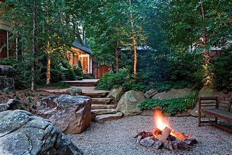 Rustic Fire Pit Landscaping Ideas Fire Outdoor Kitchens Fireplaces