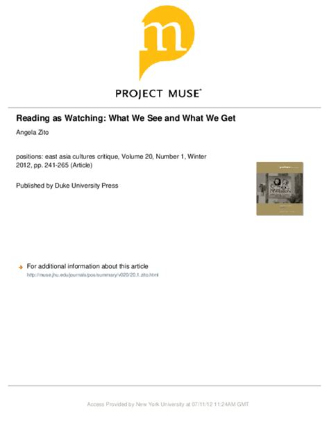 pdf zito reading as watching what we see and what we get reading as watching what we see and
