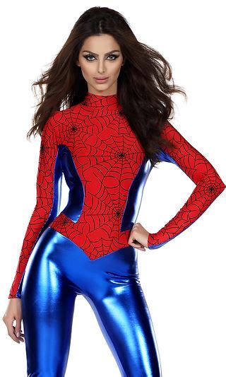 Adult Spider Print Women Bodysuit Costume 5499 The Costume Land