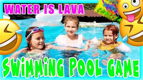 Swimming Pool Kids Game Water Is Lava Two Sisters Youtube