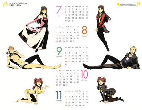 Sogabe Shuuji Megaten Persona Persona 4 Amagi Yukiko Kujikawa Rise Tatsumi Kanji Bikini Calendar
