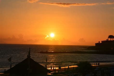 Sonnenuntergang Feurige Lagos De Fañabé Beach Resort La Caleta