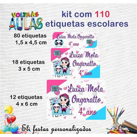 Etiqueta Escolar Personalizada Luluca Shopee Brasil