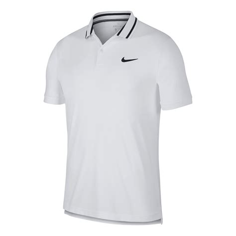Buy Nike Court Dri Fit Polo Hombres Blanco Negro Online Tennis Point Es