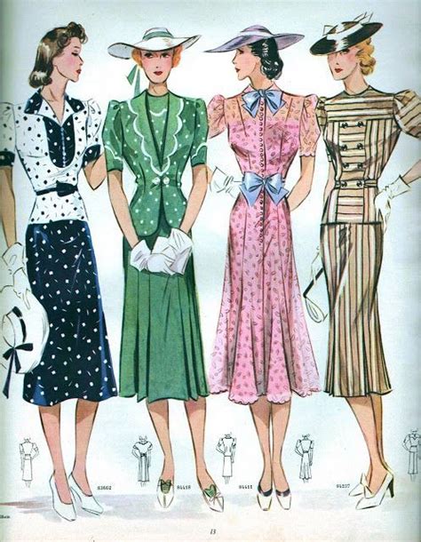 20th Century Fashion History 1930 1940 The Fashion Folks 1938 Fashion Retro Fashion