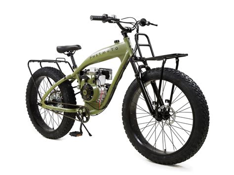 Phatmoto All Terrain Fat Tire 2021 79cc Motorized Bicycle With Hill