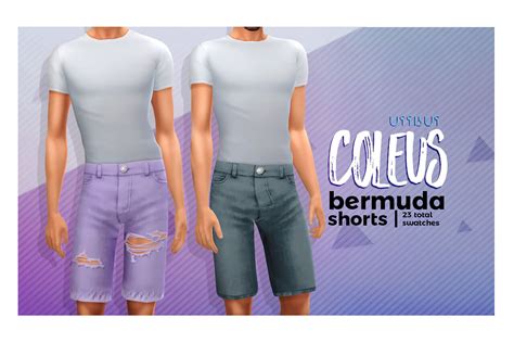 Sims 4 Coleus Bermuda Shorts For Men The Sims Book