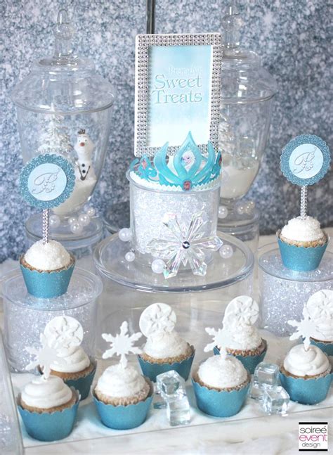 Frozen Sweets Table Featuring Ice Princess Party Printables Ice