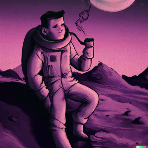 An Astronaut On Mars Smoking A Black 1920s Pipe Dall·e 2 Openart