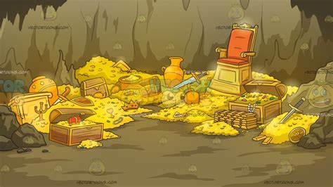 Treasure Cave Background Clipart Cartoons By Vectortoons