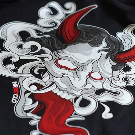 White Oni Pullover Hoodie Inner Beast Clothing