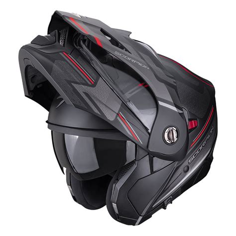 Scorpion Adx 2 Carrera Modular Helmet Black Red 89 398 24 Modular