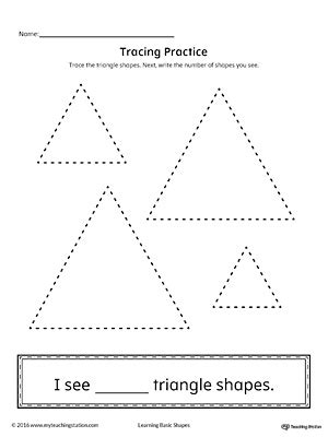 Geometric Shape Counting and Tracing: Triangle | MyTeachingStation.com