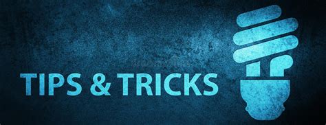 Tips And Tricks Bulb Icon Special Blue Banner Background Stock