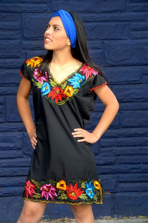 pin en sexy gorgeous mexican embroidered dress huipil tunic from yucatan mexico