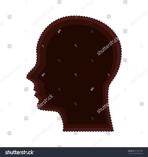 Head Human Profile Isolated Icon Vector Stock Vector Royalty Free