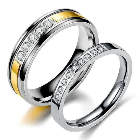 New Fashion Titanium Steel Couple Ring Simple Korea Stainless Steel