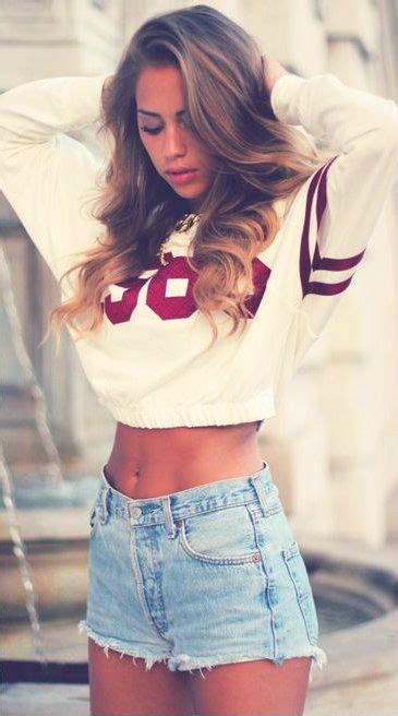 Summer Style Crop Top Sweater Jeans Shorts