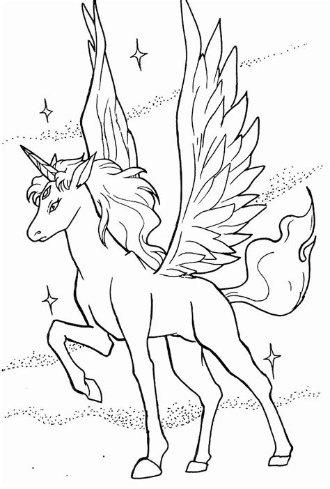 Pegasus Unicorn Coloring Pages