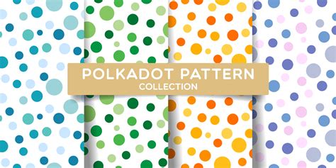 Polka Dots Seamless Pattern Collection Vector Art At Vecteezy