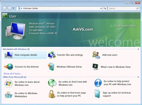 Get Windows Vista Welcome Center In Windows Xp Askvg