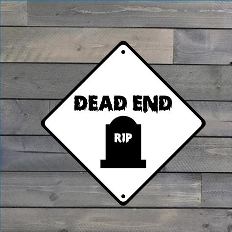 Halloween Dead End Sign Rip Etsy