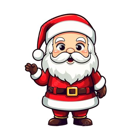 Papai Noel Natal Png Ilustração Em Vetor Mascote Engraçado Lindo