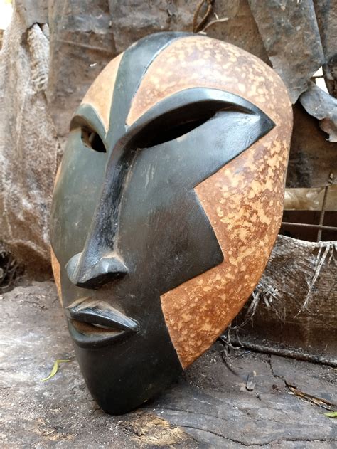 Vintage Congo Tribe Mask Drc Africa Congo Original Wood Art Etsy