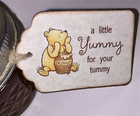 Classic Winnie The Pooh Baby Shower Honey Pot Favor Tags A Etsy