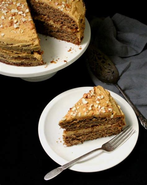 Vegan Banana Cake With Peanut Butter Frosting Holy Cow Vegan Recipes