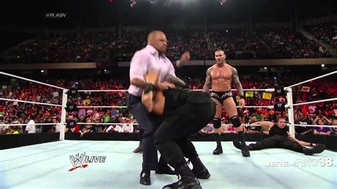 Triple H Pedigree On Roman Reigns Raw April 14 2014 Youtube