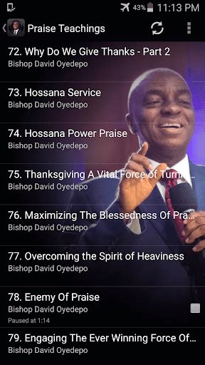 The unlimited power of faith (latest release by bishop david oyedepo) Download Bishop David Oyedepo's Quotes Google Play ...