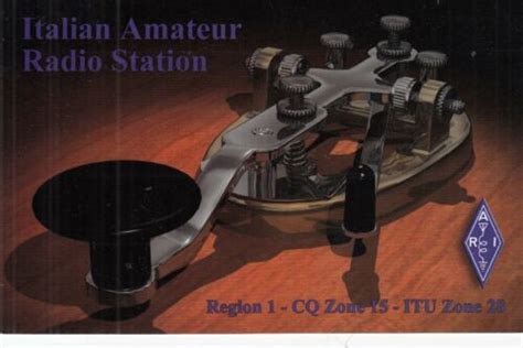 Qsl Card Cb Ham Radio Postcard Italian Amateur Radio Station Morse Code Key Ebay