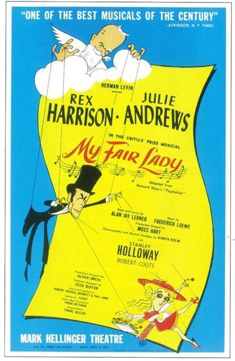 My Fair Lady 11x17 Broadway Show Poster 1956 My Fair Lady Broadway