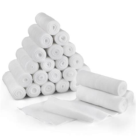 Gauze Bandage Roll 24 Pack 4 Inch X 4 Yards Stretched Sterile Gauze Wrap Medical Wound Care