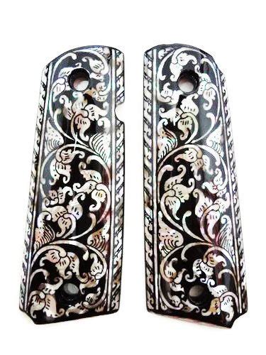 Sri Lanna Mother Of Pearl Inlay 1911 Grips Fit With Sandw Colt Kimber