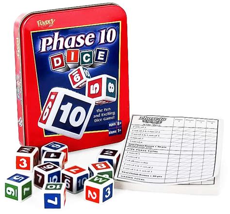 Phase 10 Dice Game In Tin Toys And Games