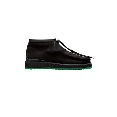 Moncler Wallabee Suede Shoes In Black Modesens