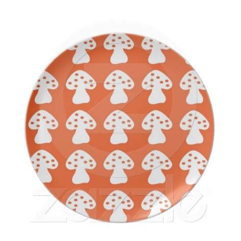 Orange Mushroom Party Plates Stuffed Mushrooms Party Plates Orange