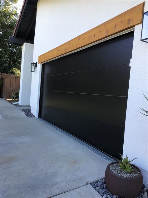 Clopay Modern Steel Garage Door Black Flush Garage Door