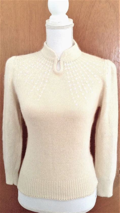 Beaded Sweater With Sequins Silk Angora Blend Viewpoint By Brooks