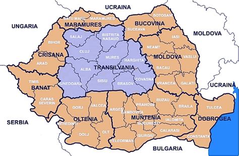 Transylvania Main Towns Cultural Tourist Destination In Romania