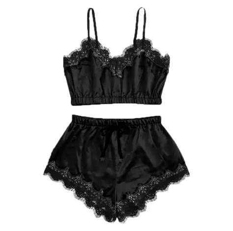 Omg Silky Soft Sexy Pajama Set Lingerie Black Shop Today Get It Tomorrow