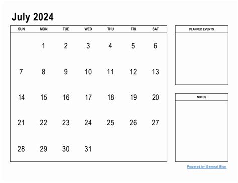 July 2024 Monthly Planner