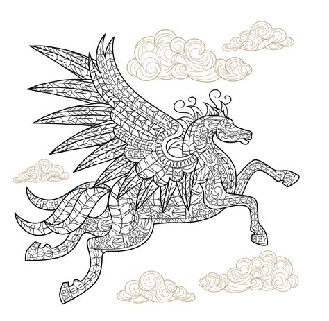 Printable Coloring Pages For Kids Pegasus Coloring Pages To Print