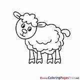 Lamb Colouring Coloring Children Farm Sheet Sheets Title Hits sketch template