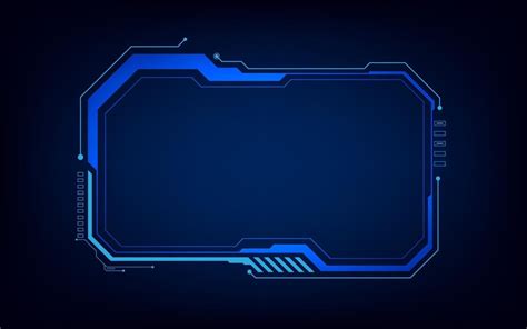 Abstract Tech Sci Fi Hologram Frame Template Design Background In 2022